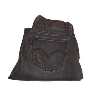 Levi's Jeans Women Sz 27 710 Super Skinny Charcoal Straight Leg